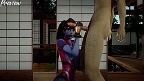 widowmaker blowjob and deepthroat overwatch sfm