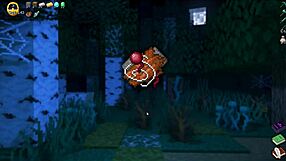 hornycraft parody hentai with big tits teen and double creampie 😈