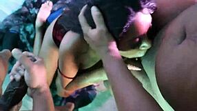 dark hazel shows her throat skills on 2 black cocks pov kingcuretv