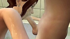 3डी युवती की चूत चोदी जाती है और निकलती है