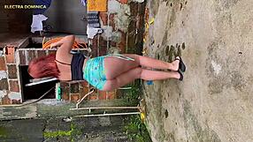 hired this hot latina maid with a big ass, she begged to suck my cock and swallow my cum