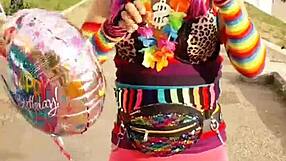 i show off my panties and cock in skirt