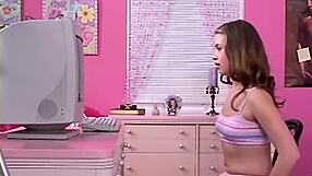 Cute European Teen Little April Rubs Herself in a Solo Session. What’s She Thinking About?