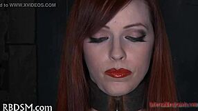 Babe Gets Her Tight Pussy Prodded In Bondage