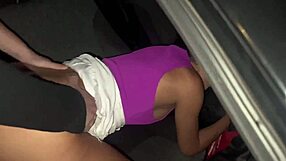 Cheating my husband with his coworker and giving blowjobs in a garage
