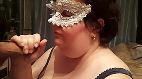 Hot amateur BBW gives excellent head to lover with oral creampie!