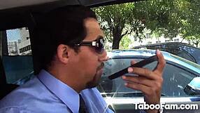 horny woman gets wild with her twisted stepdad in public