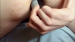 Young gay gets creampied with a shampoo bottle in a sissy slut role play