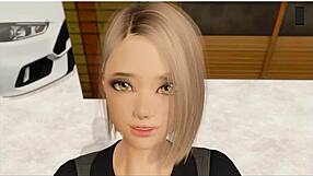 skinny brunette rips clothes in ripples gameplay