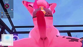 Get dominated by a bunny girl vTuber with a big and animated cock in a hentai video