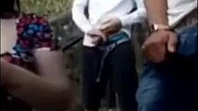 Beautiful Indian girl hangs out with two friends