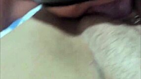 Boldly licking my girlfriend's pussy with tongue