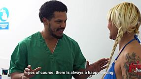 Kerly Hot, Venezuelan Blonde, Relieves Stress by Banging Huge Dark Masseuse