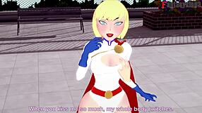 Beautiful woman with superpower in a fantastic animated porn video