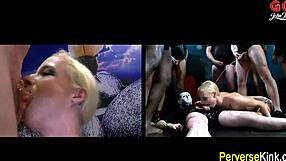 piss-soaked ho gets facial in hardcore orgy group action