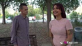 Valeria tackles old man's bulge with eager lips