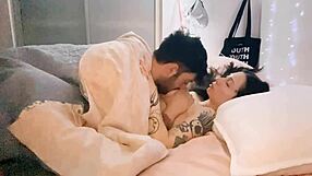 Alternative couple's homemade video of them having sex in Spanish