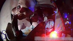 leya falcon's sloppy blowjob contrasts with her deepthroat skills