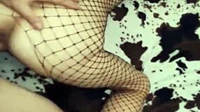 sexwife gets her ass pounded by husband's friend in stockings