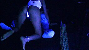 Carrie B dominates in extreme blacklight face fucking fest