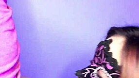 Giving a blowjob and analing a big cock on a table