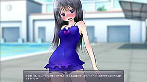 Play girl's exhibition game in anime style