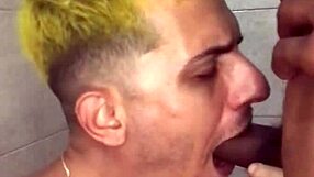 That twink from the soccer field came to suck my big cock in secret.