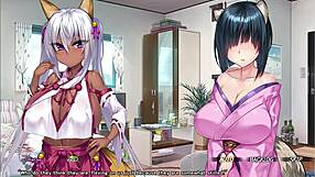 A kinky threesome with a trans in an anime porn series