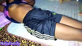 Sneaking at night to bang my curvy Naija stepsister