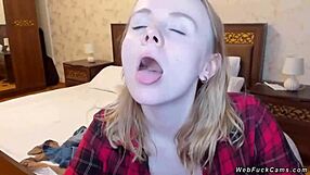 Blonde Teen Camgirl In See Through Bra