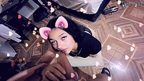 teen cheerleader sucks cock on snapchat!