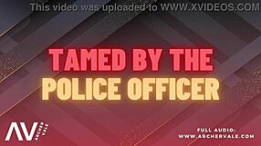 Police officer BDSM training: alpha male dominates