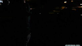 Professional Stalker Caught in Blonde Outdoor Cum Action