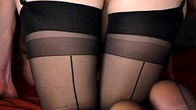 Slutty Girl in Stockings Takes Cock in Ass
