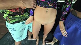 wanna see russian slut fucked by friends in gangbang?