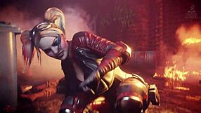 Harley Quinn Dezmall Sub Spanish Rides Hard in 3D Action!