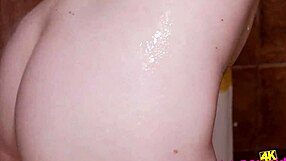 Hot Teen 18+ with Braces in Shower Gets Creampied! What a Petite 18+ Ass on Sofa!