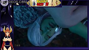 A female Namekian gets fucked by an Astorian in a rough manner