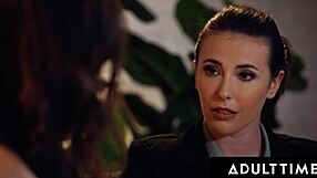 adult time femdom therapist casey calvert shows submissive victoria voxxx dominance