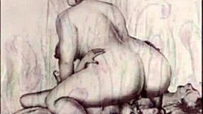 Vintage erotic illustration brings retro charm to classic art lovers