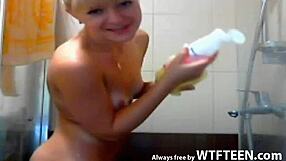 My Lovely Cutie Smiles While Washing Her Hot Body in Nuru Massage