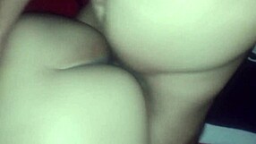 bent over bitch girlfriend gets pounded doggystyle in tight pussy and ass. her big ass shakes with every thrust.