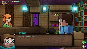 Oh Wow, Getting Sucked Near Oblivious Girlfriend In Hentai Parody!