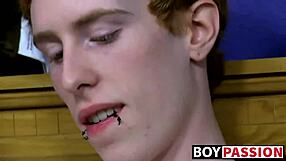 Redhead guy spills secrets before solo toy play session