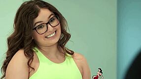 Once caught, twice shy, Jane Wilde and Leana Lovings surprise Holly Day. Petite teens in hardcore POV blowjob.