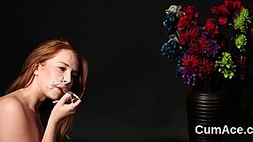 Nasty Beauty Gets Sperm Shot On Face