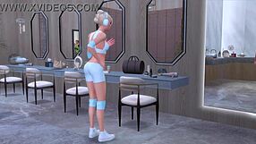 Hot girls get naughty in the gym in this video