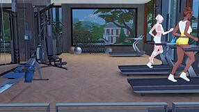 Hot girls get naughty in the gym in this video