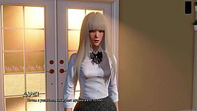 3D cartoon game with hot blonde babe and ripped clothes
