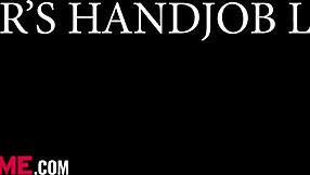 Giving Aubry A Hand With Handjob, Flashing, In Miniskirt, On Sofa, Pov, With Cock And Tits